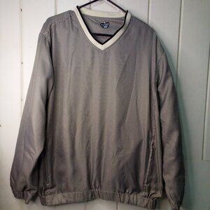 Pro Tour Pullover Jacket Windbreaker L Cool Play Lined Zip Pockets Plaid Black